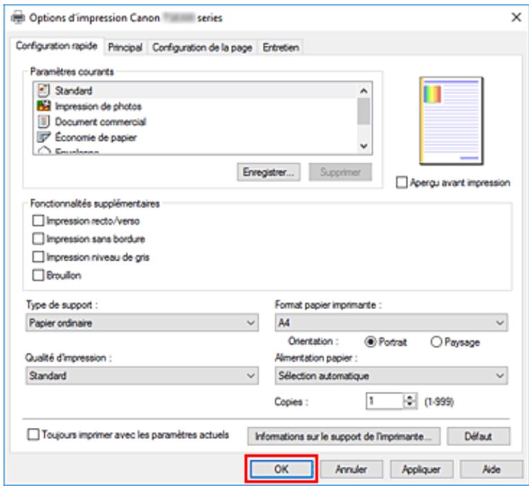 CANON PIXMA TS5851 - Cliquez sur OK. - 1