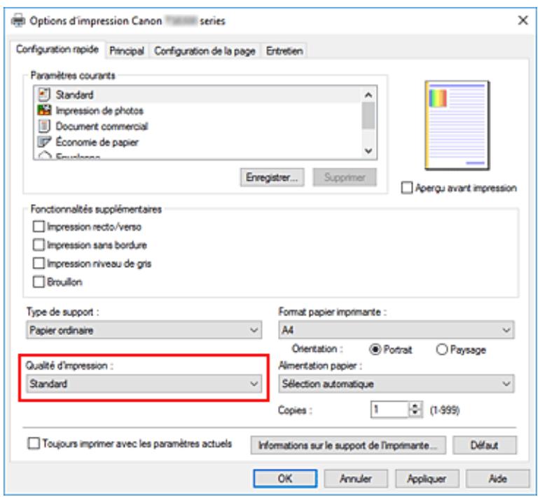CANON PIXMA TS5851 - Configuration d'impression élémentaire - 2