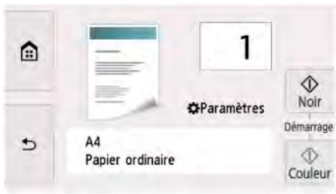 CANON PIXMA TS5851 - Icônes de l'écran tactile - 1
