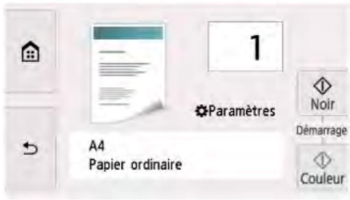 CANON PIXMA TS5851 - Icônes de l'écran tactile - 1