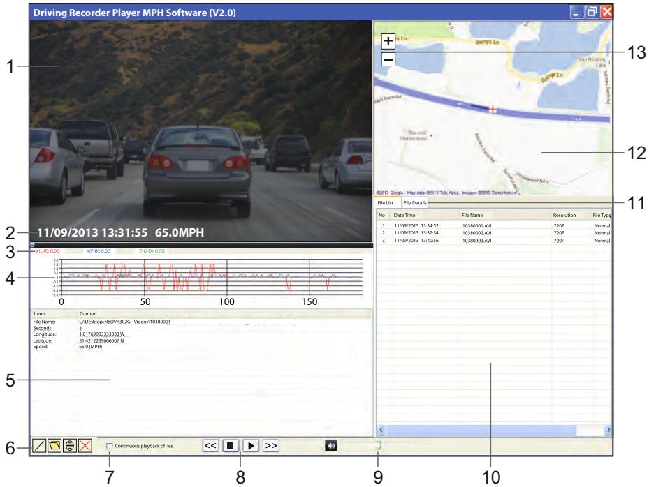 NEXT BASE DASHCAM HD 302G DELUXE - « DRIVING RECORDER PLAYER » - COMMANDES - 1