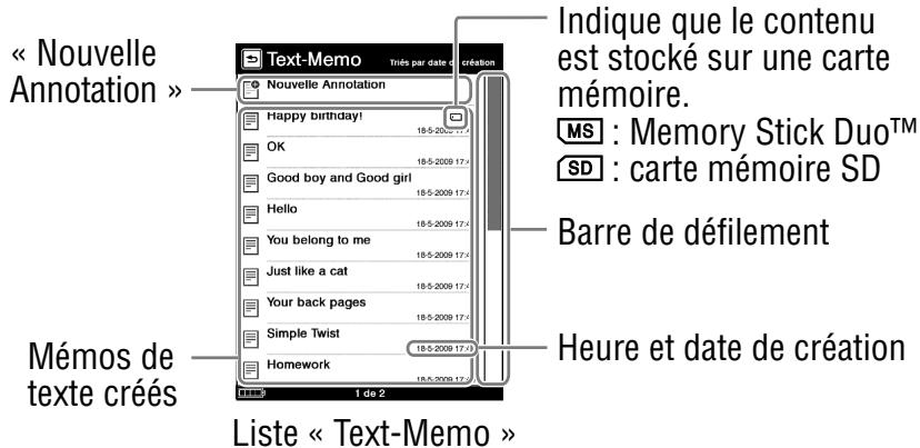 SONY LIVNU PR300 RED - Tapez sur « Nouvelle Annotation » - 1