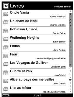 SONY LIVNU PR300 RED - Changement du format d'affichage de la liste - 1