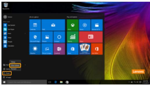 LENOVO YOGA 500 80R50091FR - Arrêter l'ordinateur - 1