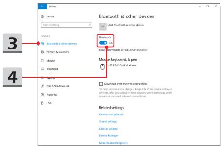 MSIPC GS66 - Activer la connexion bluetooth - 3