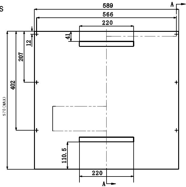 DARTY BDB424LB - Dimensions et installation du panneau d'habillage - 1