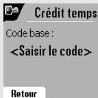 SAGEM D80V - Définir la durée de crédit temps - 4