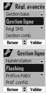 SAGEM D80V - Modifier la durée de flash (touche r) - 1