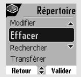 SAGEM D80V - Effacer une fiche - 2