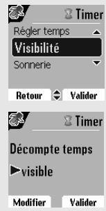 SAGEM D80V - Afficher ou masquer le temps de décompte du timer - 1