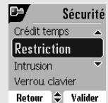 SAGEM D80V - Définir des préfixes interdits - restrictions d'appels - 2
