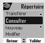 SAGEM D80V - Appeler à l'aide du répertoire - 1