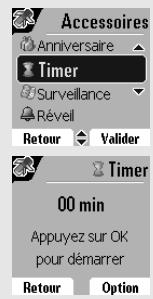 SAGEM D80V - Modifier le temps de décompte du timer - 1