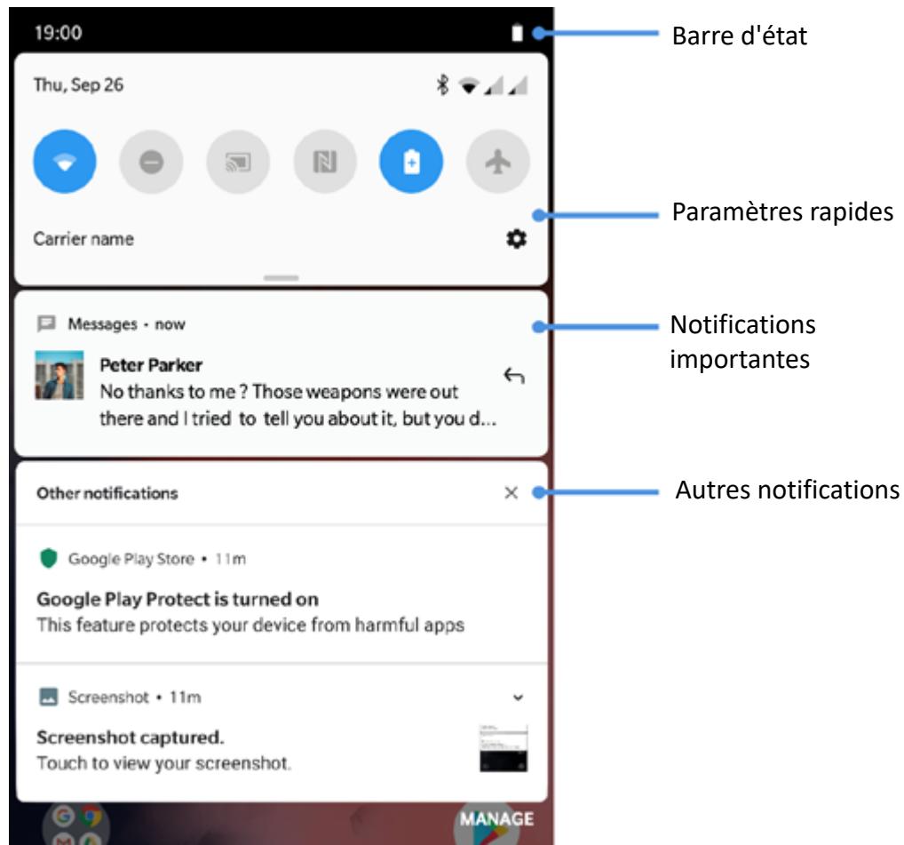 ONEPLUS NC - Panneau de notifications - 1