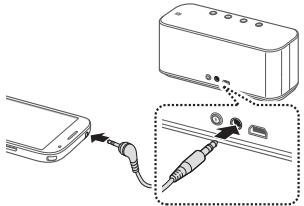 SAMSUNG LEVEL BOX mini NOIRE - Établir une connexion à l'aide d'un câble audio - 1