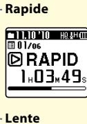 OLYMPUS DP20 - Changer la vitesse de lecture - 2