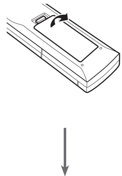 MARANTZ NR-1403 - Insertion des piles dans la télécommande - 1
