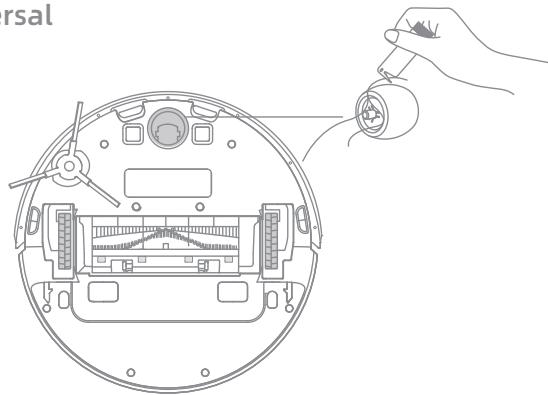 DREAME D10 - Limpiar el cepillo lateral - 2