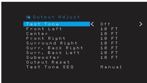 HARMAN KARDON AVRI71 - Étape 4 - réglage manuel des niveaux de sortie des canaux - 1