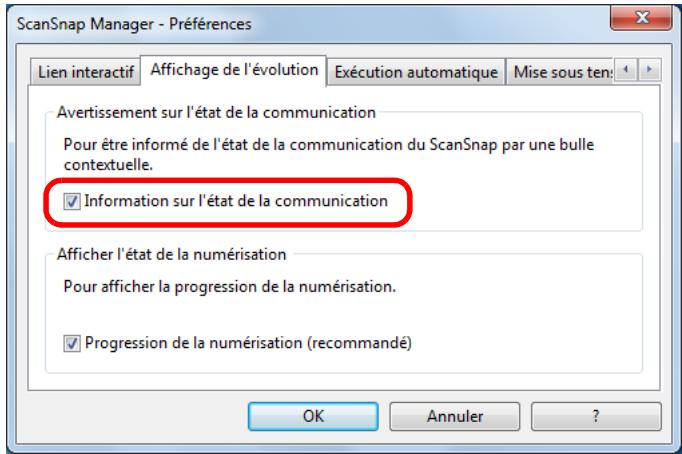 FUJIFILM SCAN SNAP IX500 - Recevoir ou masquer les notifications relatives à l'activité du scansnap - 1