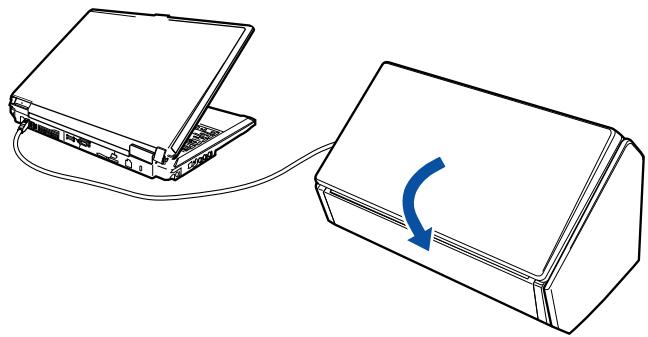 FUJIFILM SCAN SNAP IX500 - Fermez le plateau d'alimentation de l'aad (couvercle). - 1