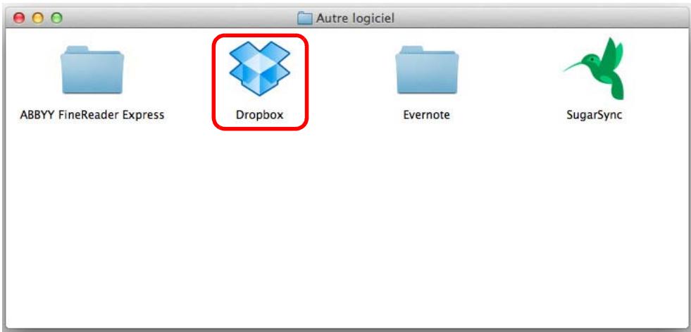 FUJIFILM SCAN SNAP IX500 - Double-cliquez sur l'icône dropbox. - 1