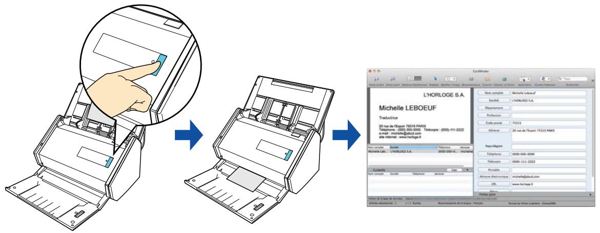 FUJIFILM SCAN SNAP IX500 - Stocker des cartes de visite dans cardminder - 1