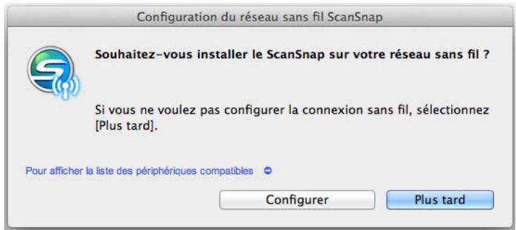FUJIFILM SCAN SNAP IX500 - Choisissez de configurer les paramètres sans fil pour connecter le scansnap et un périphérique mobile via un réseau local sans fil. - 1