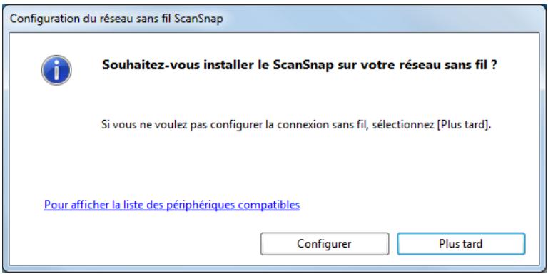 FUJIFILM SCAN SNAP IX500 - Choisissez de configurer les paramètres sans fil pour connecter le scansnap et un périphérique mobile via un réseau local sans fil. - 1