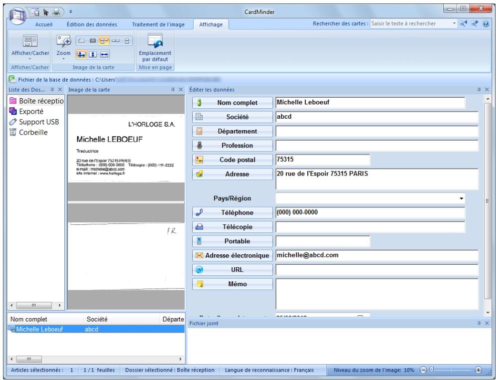FUJIFILM SCAN SNAP IX500 - Cliquez sur l'icône cardminder - 1
