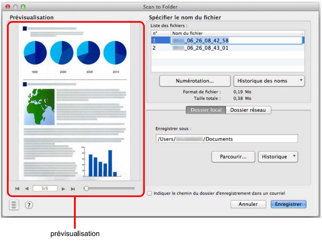 FUJIFILM SCAN SNAP IX500 - Confirmez l'image numérique dans le volet de prévisualisation. - 1