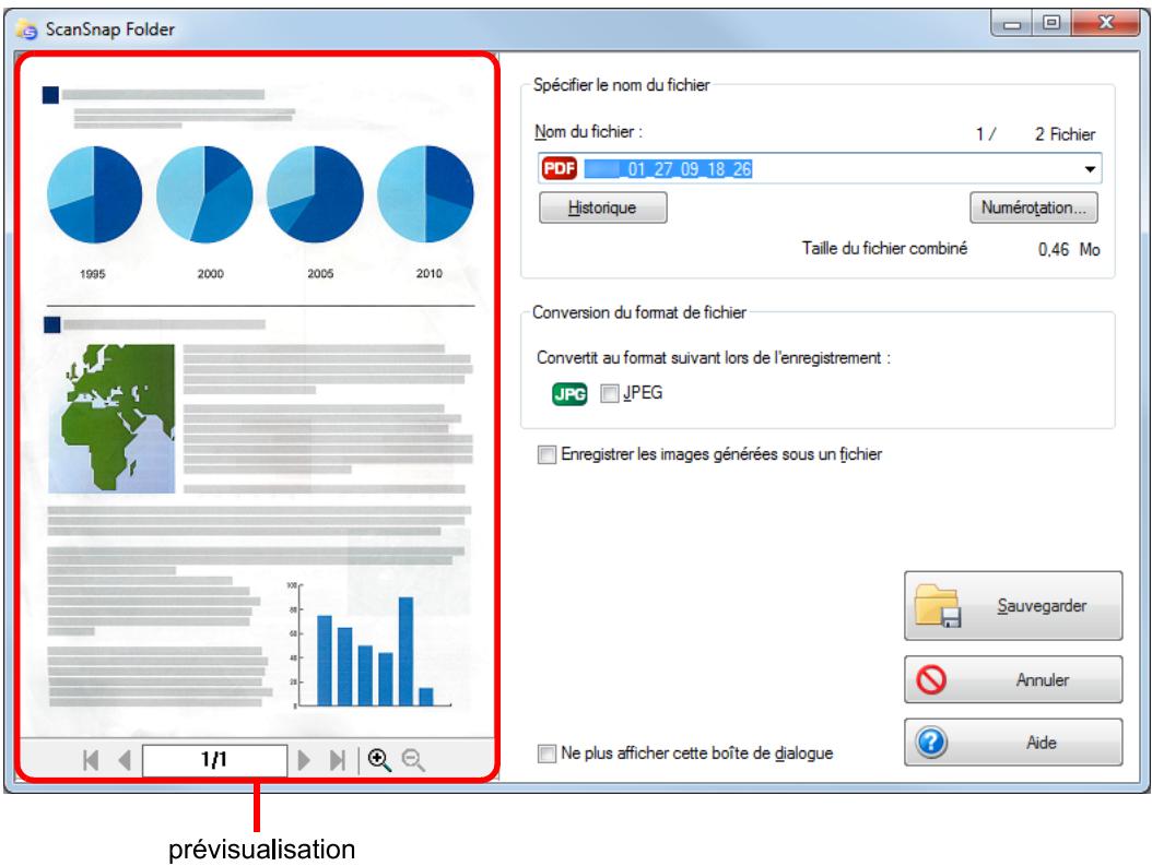 FUJIFILM SCAN SNAP IX500 - Confirmez l'image numérique dans le volet de prévisualisation. - 1