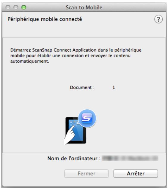 FUJIFILM SCAN SNAP IX500 - Cliquez sur l'icône scan to mobile - 2