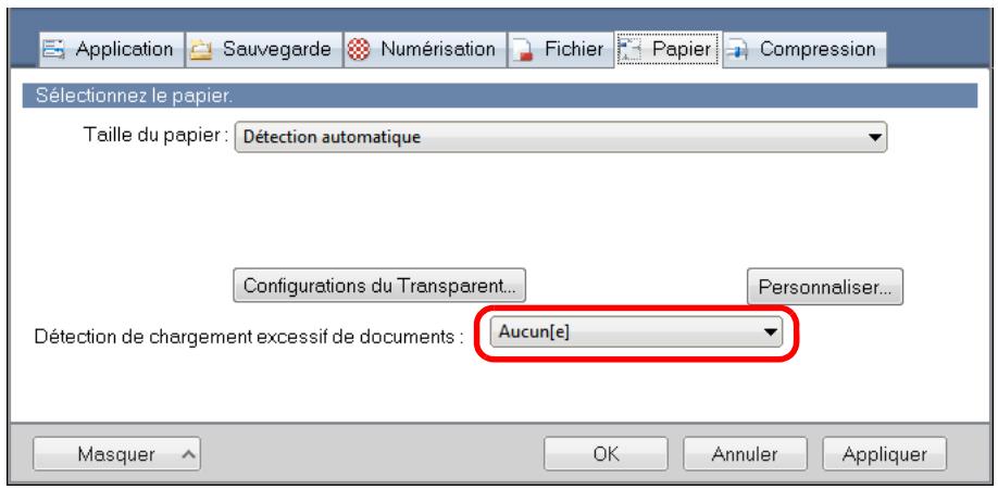 FUJIFILM SCAN SNAP IX500 - Dans l'onglet papier, sélectionnez détection automatique dans taille du papier. - 2