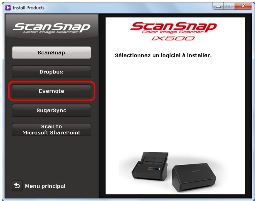 FUJIFILM SCAN SNAP IX500 - Cliquez sur le bouton evernote. - 1