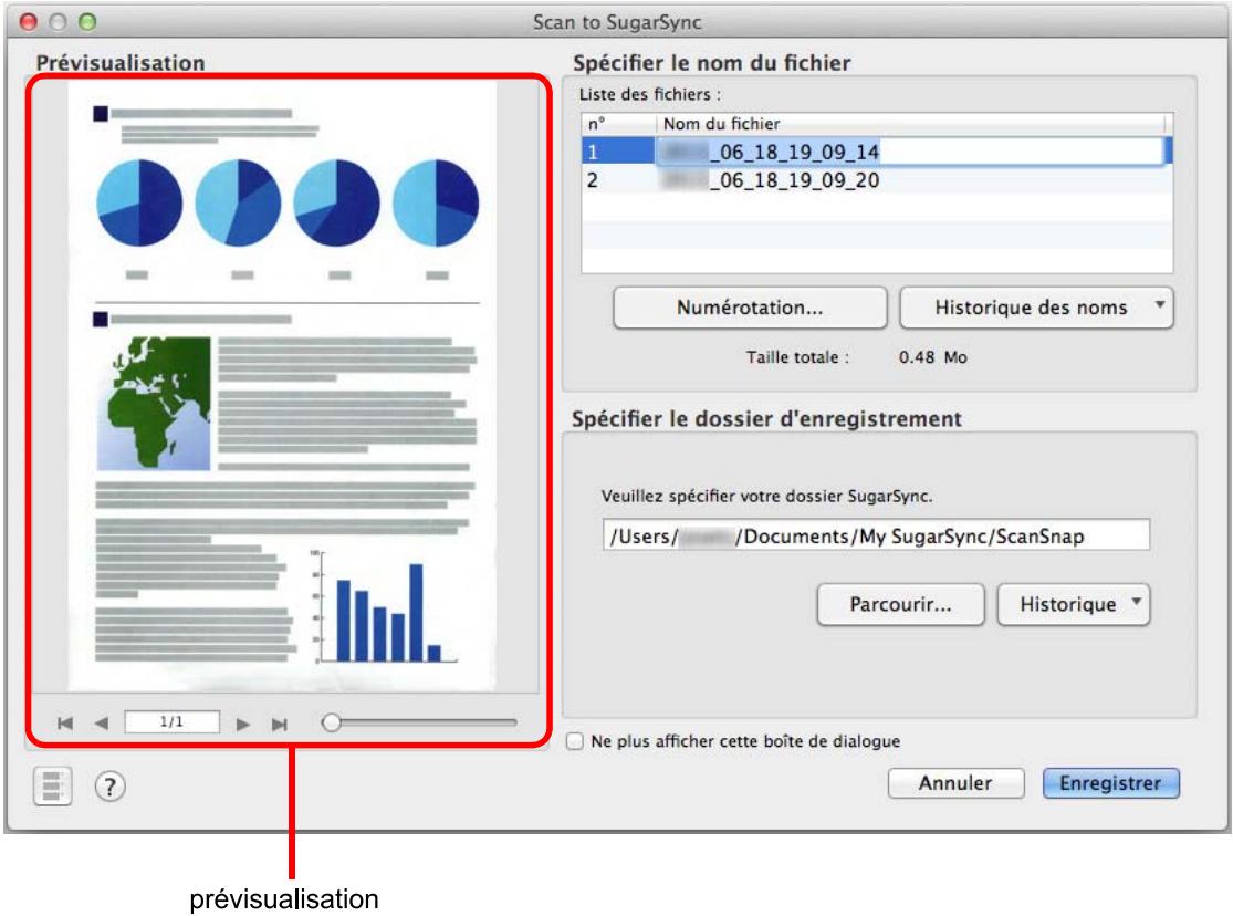 FUJIFILM SCAN SNAP IX500 - Confirmez l'image numérique dans le volet de prévisualisation. - 1