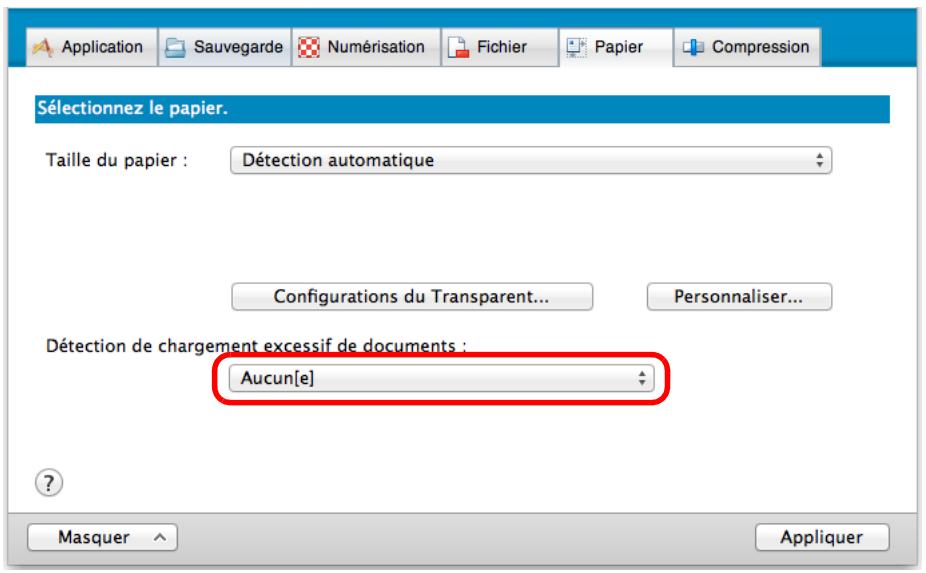 FUJIFILM SCAN SNAP IX500 - Dans l'onglet papier, sélectionnez détection automatique dans taille du papier. - 2