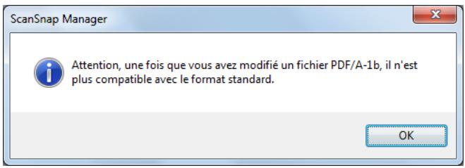 FUJIFILM SCAN SNAP IX500 - Cochez la case générer au format pdf/a-1b. - 2