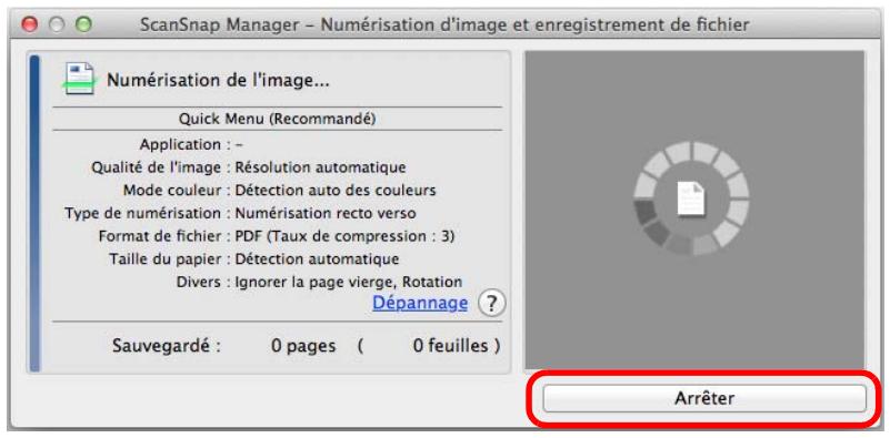 FUJIFILM SCAN SNAP IX500 - Interrompre la numérisation - 1