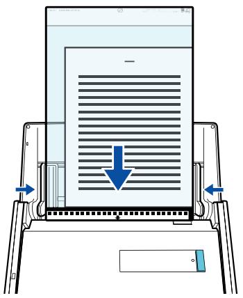 FUJIFILM SCAN SNAP IX500 - Placez l'extrémité importante le motif noir et blanc en tant que côté principal, selon la flèche. - 1