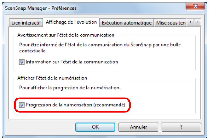 FUJIFILM SCAN SNAP IX500 - Masquer la progression de la numérisation - 1