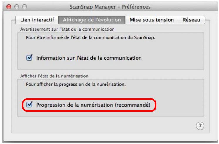 FUJIFILM SCAN SNAP IX500 - Masquer la progression de la numérisation - 1