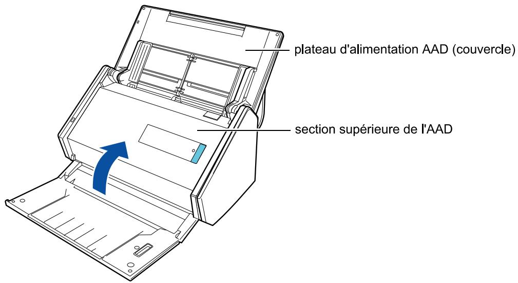 FUJIFILM SCAN SNAP IX500 - Fermez la section supérieure de l'aad. - 1