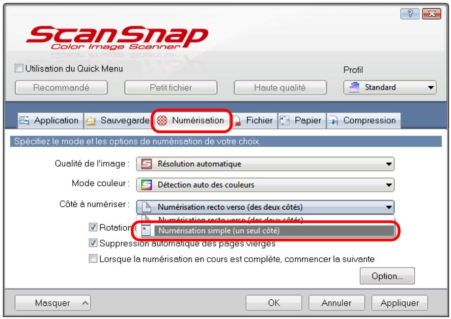 FUJIFILM SCAN SNAP IX500 - Numériser un seul côté du document - 1