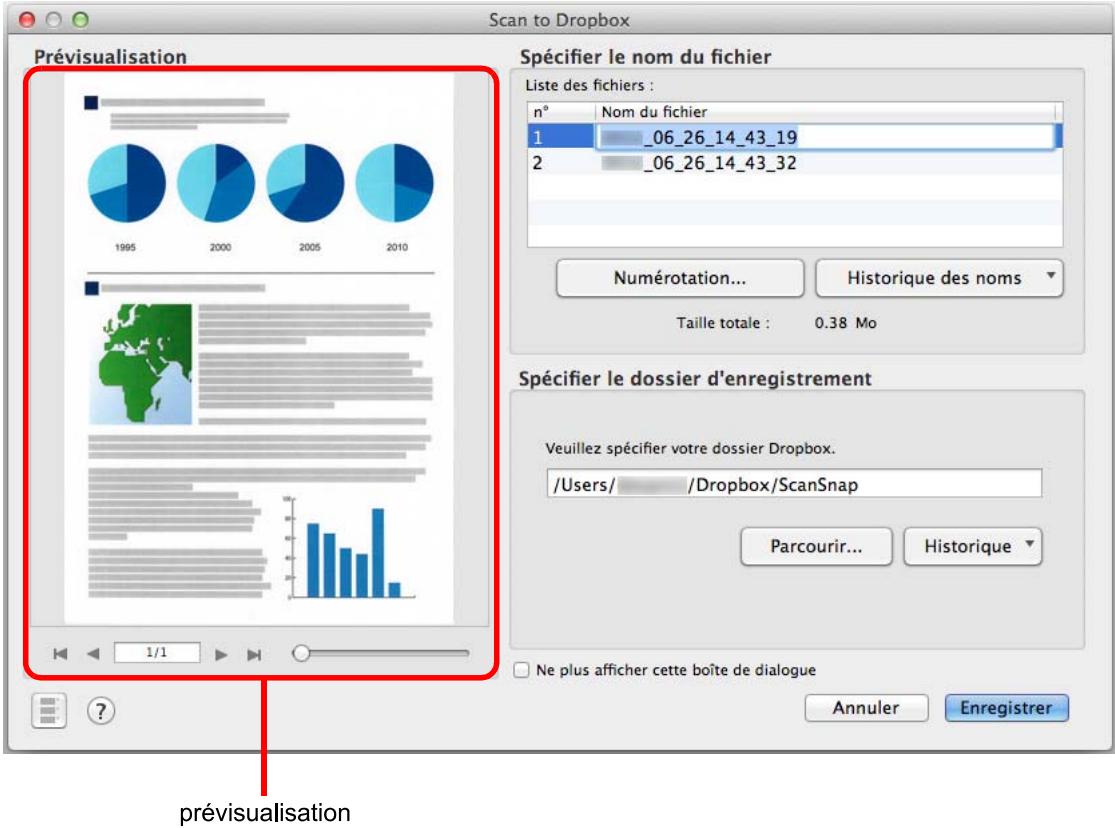 FUJIFILM SCAN SNAP IX500 - Confirmez l'image numérique dans le volet de prévisualisation. - 1