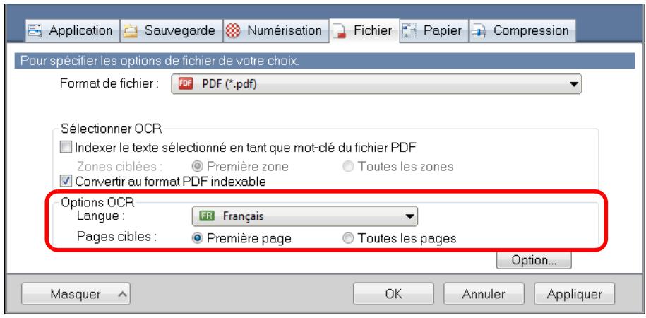 FUJIFILM SCAN SNAP IX500 - Cochez la case convertir au format PDF indexable. - 3