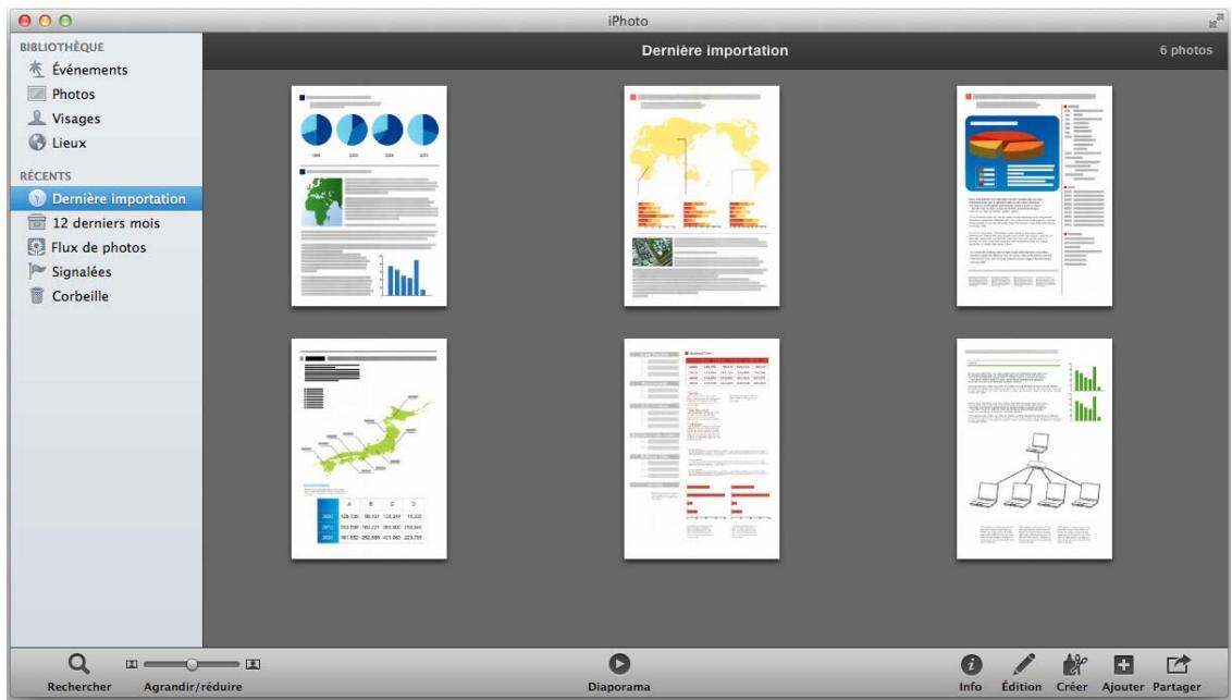 FUJIFILM SCAN SNAP IX500 - Cliquez sur l'icône iphoto - 2