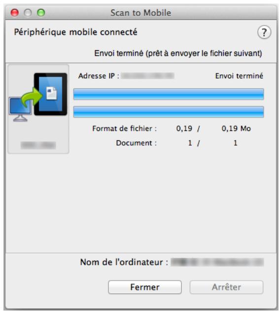 FUJIFILM SCAN SNAP IX500 - Sélectionnez un fichier PDF ou JPEG à enregistrer sur le périphérique mobile et cliquez sur le bouton ouvrir. - 1