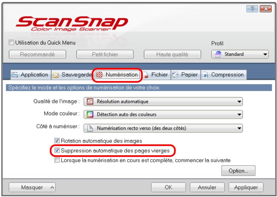 FUJIFILM SCAN SNAP IX500 - Dans le menu clic droit, sélectionnez configuration de la touche scan. - 1