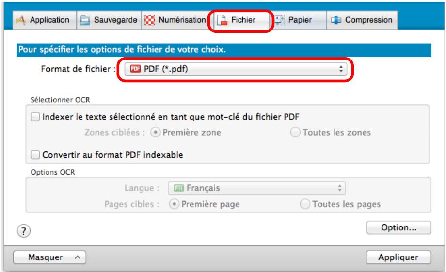 FUJIFILM SCAN SNAP IX500 - Sélectionnez paramètres dans le menu de scansnap manager. - 1